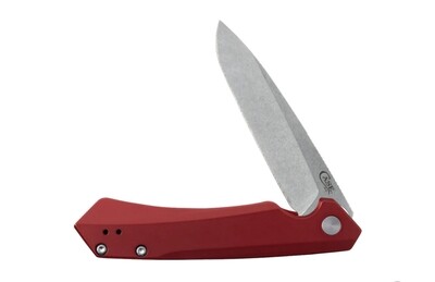 Case Red Anodized Aluminum Kinzua® Pocket Knife with Spear Blade