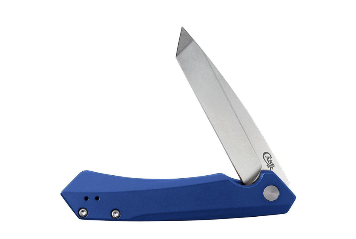Case Blue Anodized Aluminum Kinzua® Pocket Knife with Tanto Blade