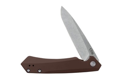 Case Dark Brown Anodized Aluminum Kinzua® Pocket Knife with Spear Blade