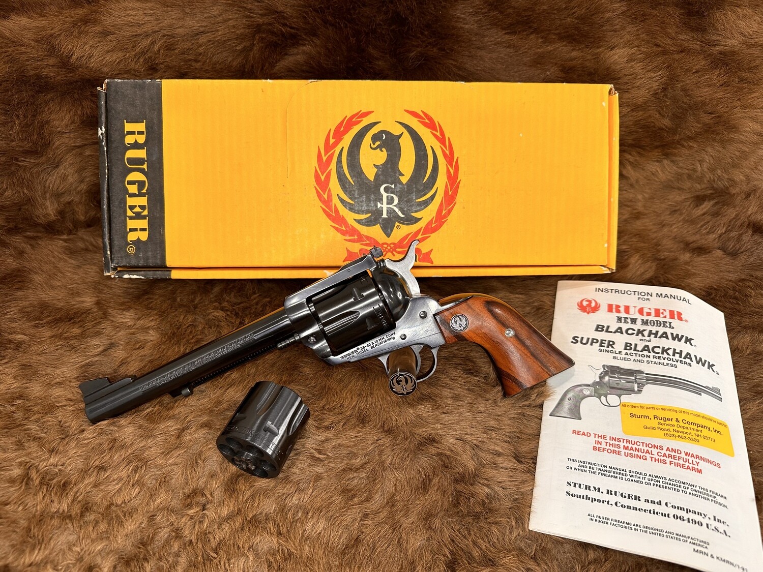 Ruger New Model Buckeye Convertible Blackhawk .38-40/10mm