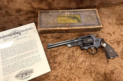 Pre-War Smith & Wesson Registered Magnum Manufactured in 1938 & Lettered to Multnomah County Sheriff's Department