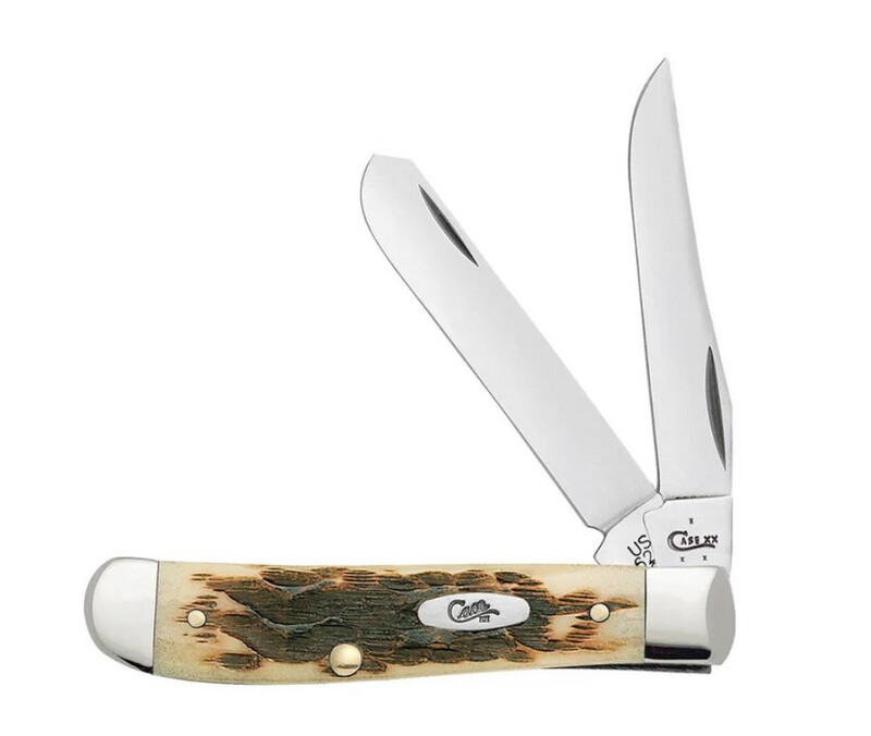Case Peach Seed Jig Amber Bone Mini Trapper