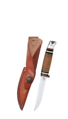 Case Leather 5" Utility Hunter with Leather Sheath