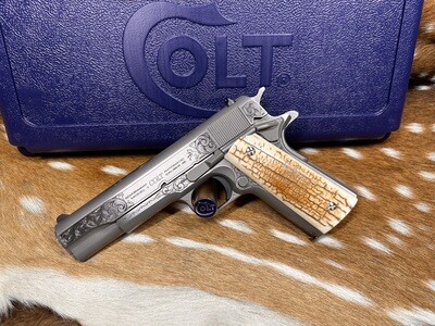 Hand Engraved Colt Government Model .45ACP