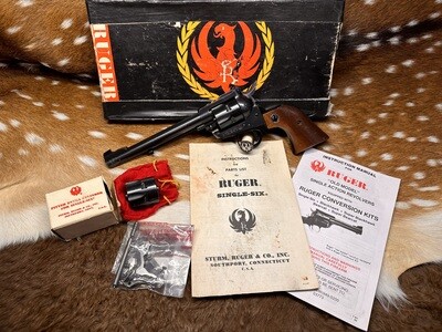 Ruger Old Model Single-Six .22 Cal/.22Mag Conversion Revolver with Box