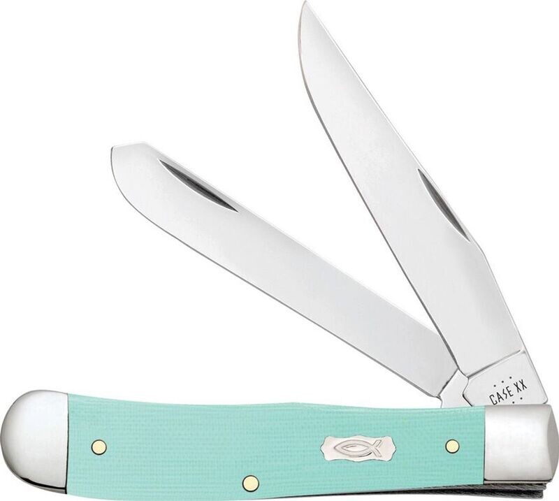 Case Seafoam Green G-10 Smooth Trapper Knife