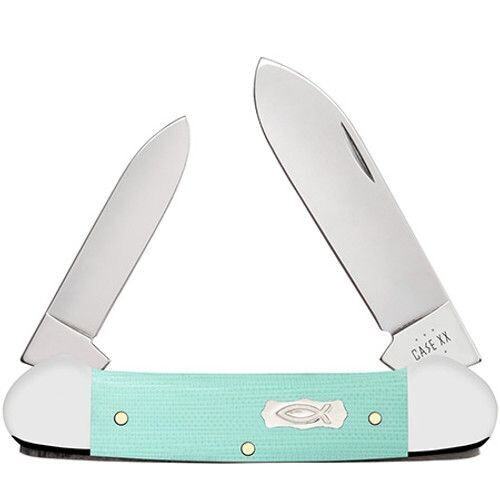 Case Seafoam Green G-10 Smooth Canoe Knife