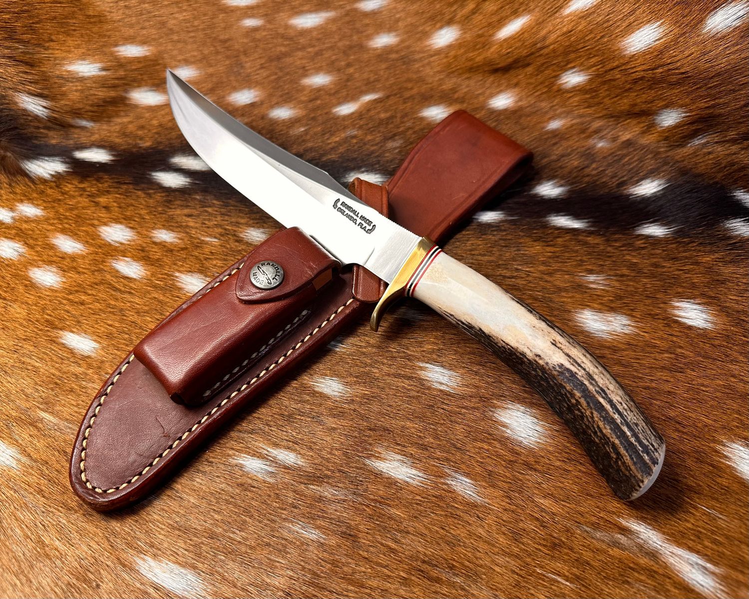 Vintage with Sheath Randall Made Knife Model 12 - 6 inch "Little Bear Bowie"