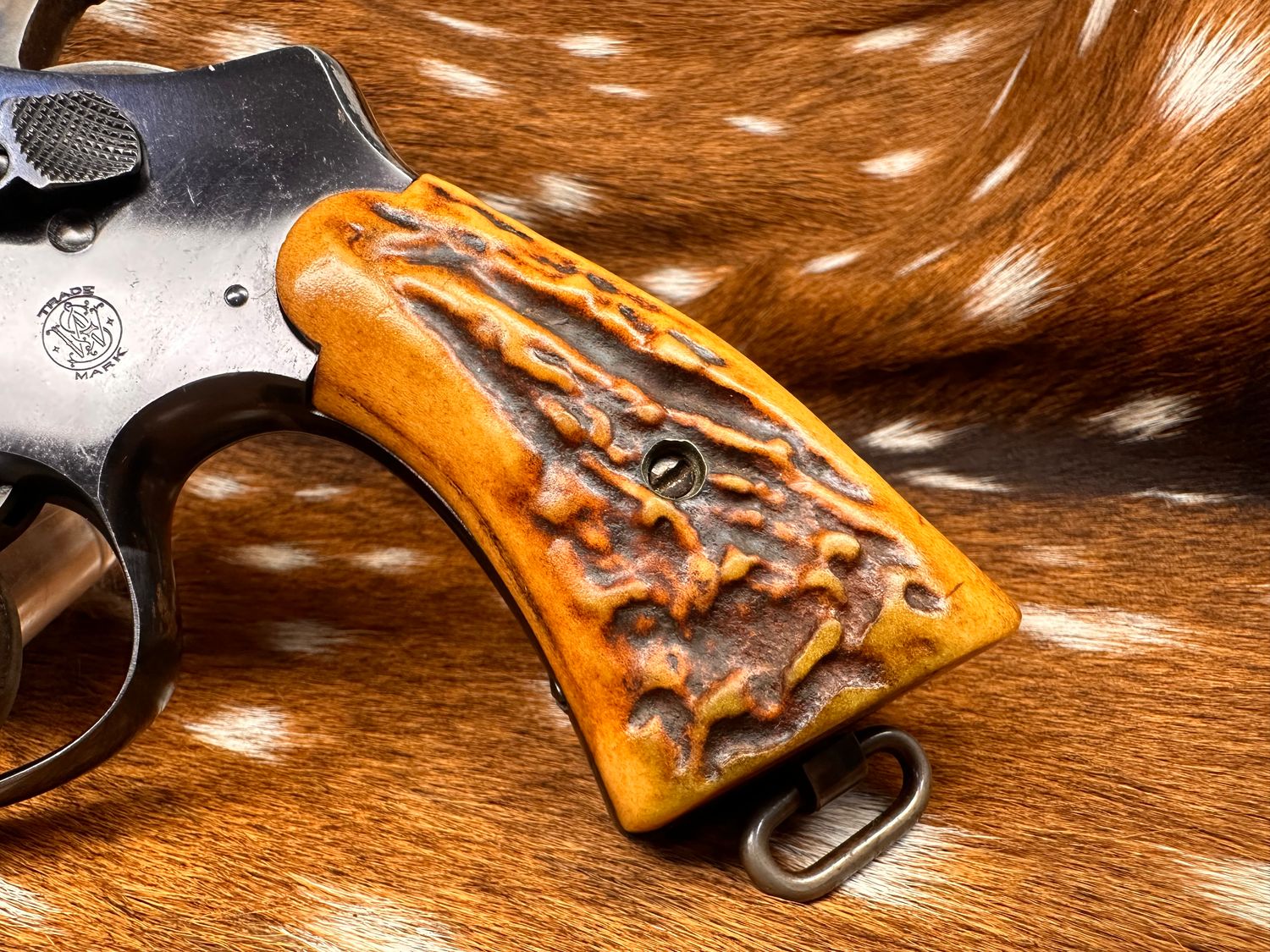 Vintage Smith & Wesson N Frame Sambar Stag Grips (Square Butt)