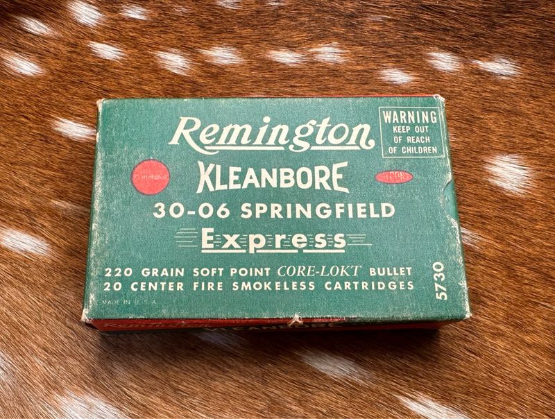 Vintage Remington Kleanbore .30-06 Springfield Express 220 Grain Core-Lokt Soft Point Ammo– Full Box of 20