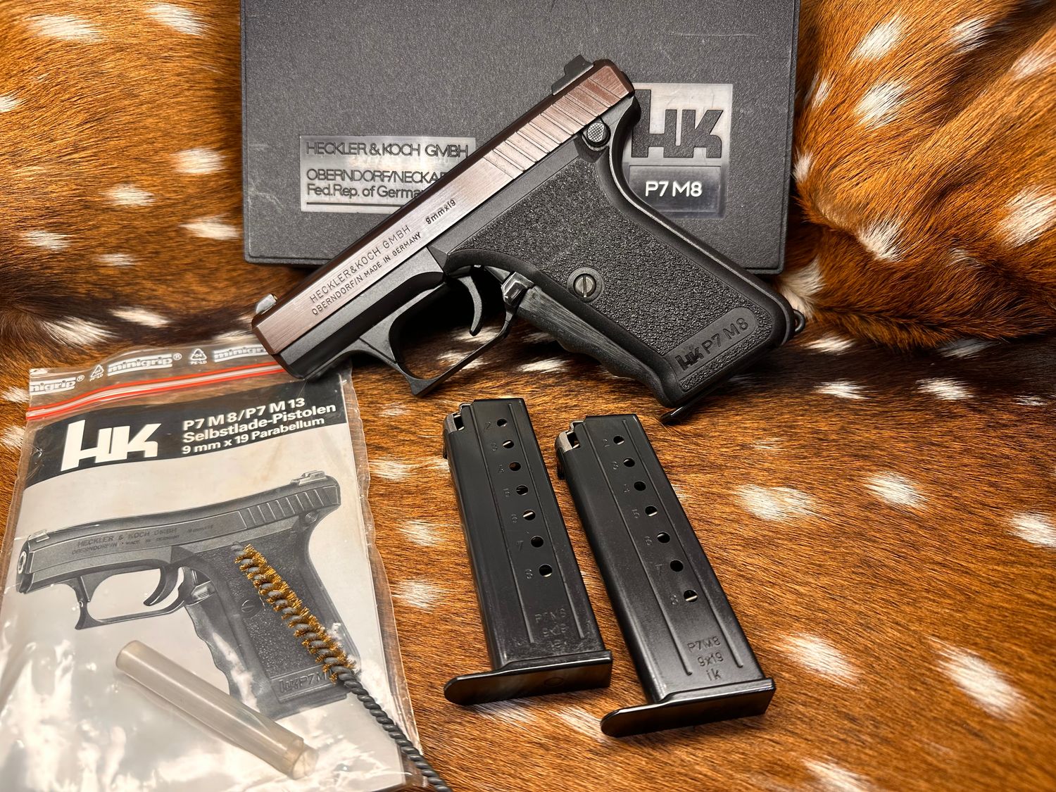 Heckler & Koch P7 M8 9mm Pistol – West German Made “Squeeze-Cocker”