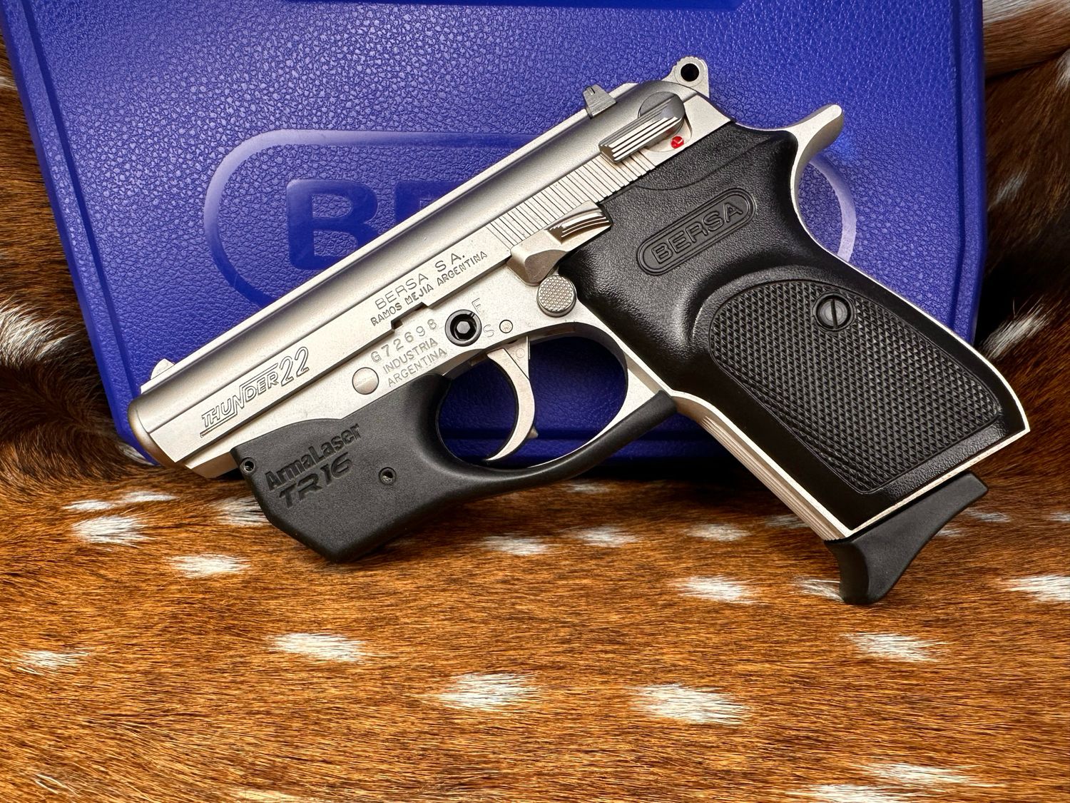 Bersa Thunder – .22 LR – Nickel Finish with Laser