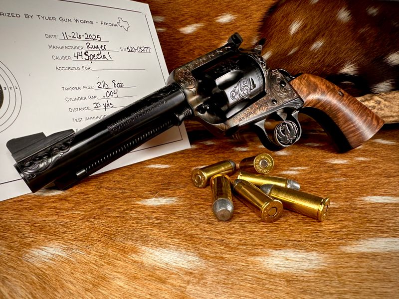 TGW Engraved Custom Ruger New Model Blackhawk 44 Special Revolver