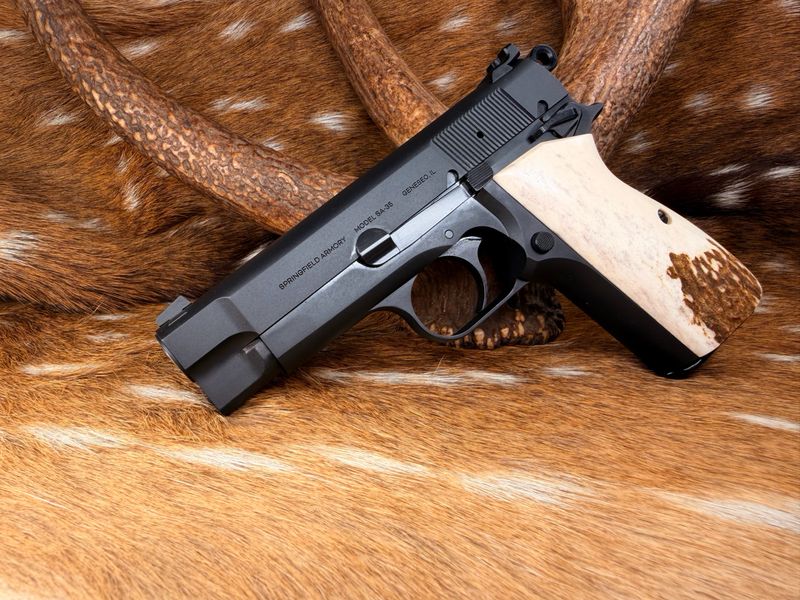 Springfield Armory SA-35 4 Springfield Armory SA-35 4" 9mm with TGW Genuine Elk Stag Grips