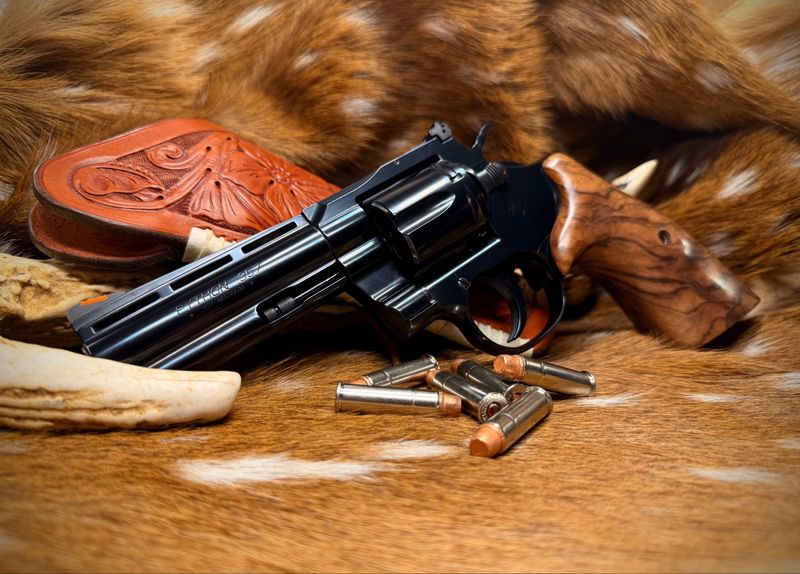 Colt Python .357Mag Revolver Package - Prototype Grips + Barranti Leather Holster