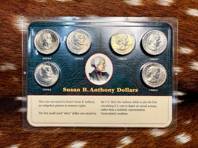 Susan B. Anthony Dollar Complete Date & Mintmark Set (1979–1980)