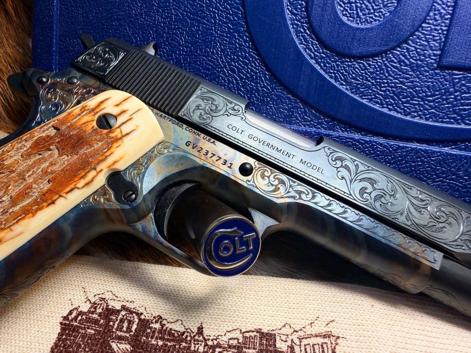 TGW Custom Engraved Colt Government Model 1911 .38 Super
