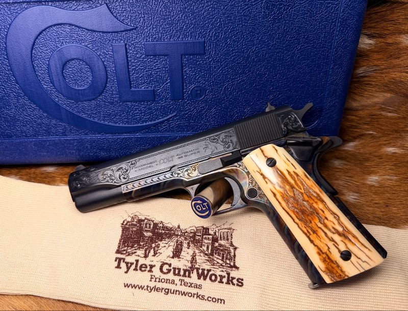 TGW Custom Engraved Colt Government Model 1911 .38 Super