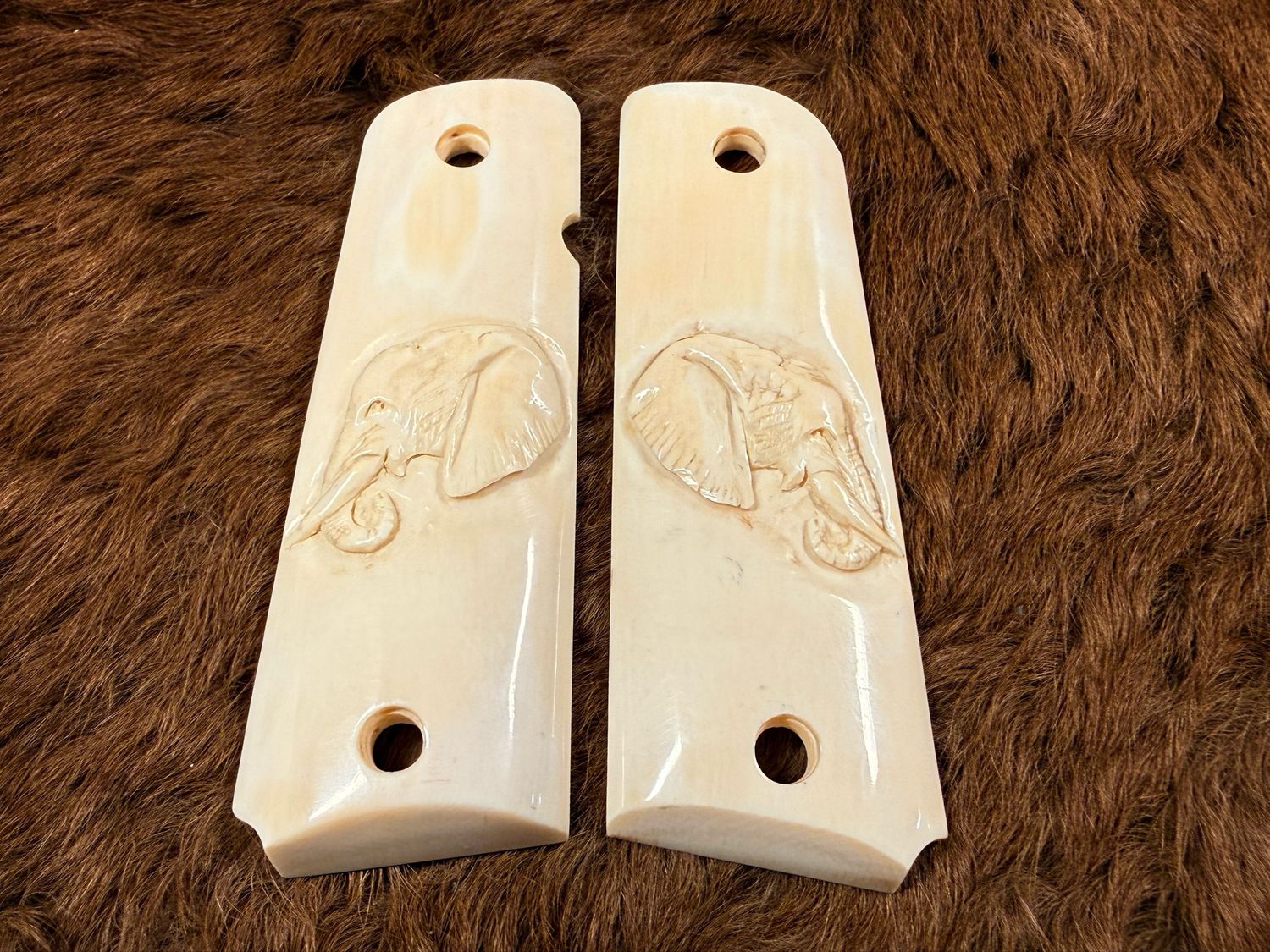 Hand Carved White Ivory Grips for 1911 (AVAILABLE TO TEXAS RESIDENTS ONLY)