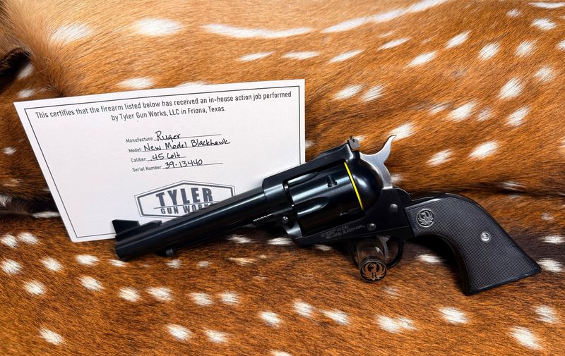 Ruger New Model Blackhawk .45 Colt Revolver – 5.5" Barrel – Blued – TGW Action Job