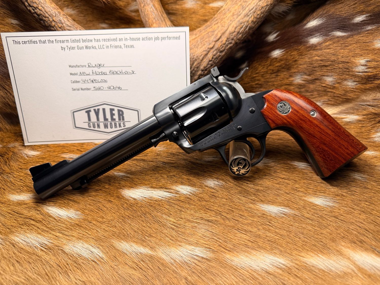 Ruger New Model Flattop Blackhawk Bisley 44 Special Revolver with Action Job