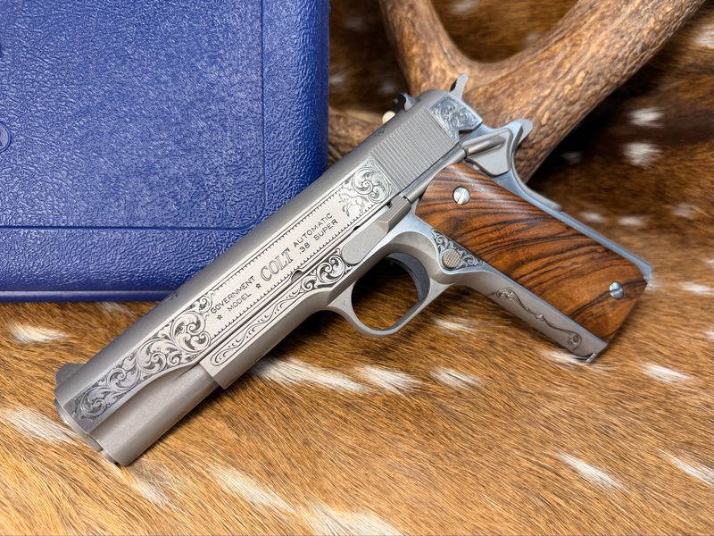 TGW Custom Engraved Colt Government Model 1911 .38 Super
