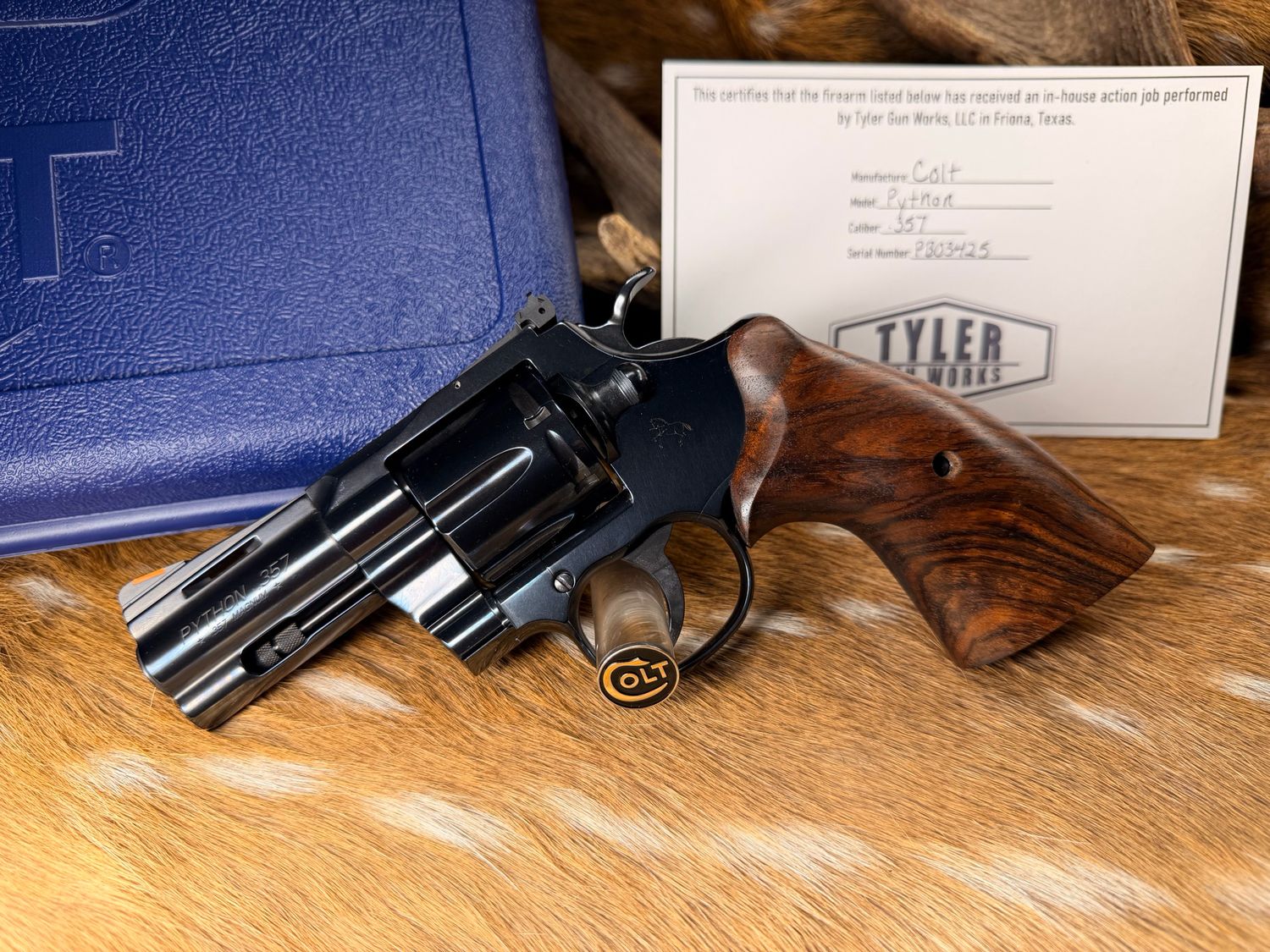 Colt Python .357Mag Revolver with Action Job and Custom Bear Hug Grips