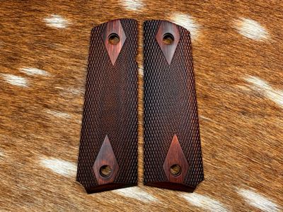 Brand New Colt 1911 Rosewood Factory Takeoff Grip Panels Brand New Colt 1911 Rosewood Factory Takeoff Grip Panels