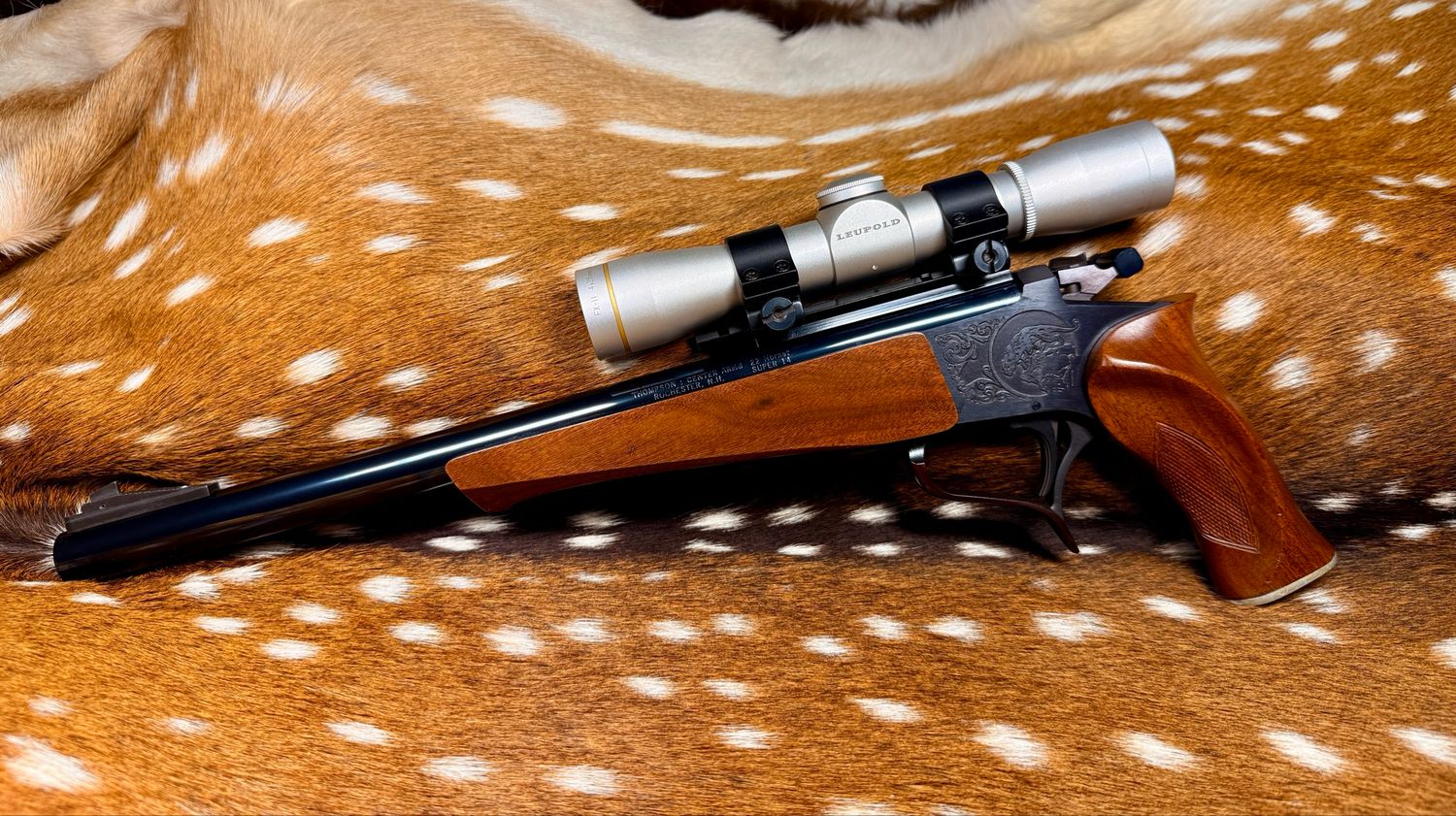 Thompson/Center Contender .22 Hornet Super 14 Pistol with Leupold FX-II 4×28 Scope Thompson/Center Contender .22 Hornet Super 14 Pistol with Leupold FX-II 4×28 Scope