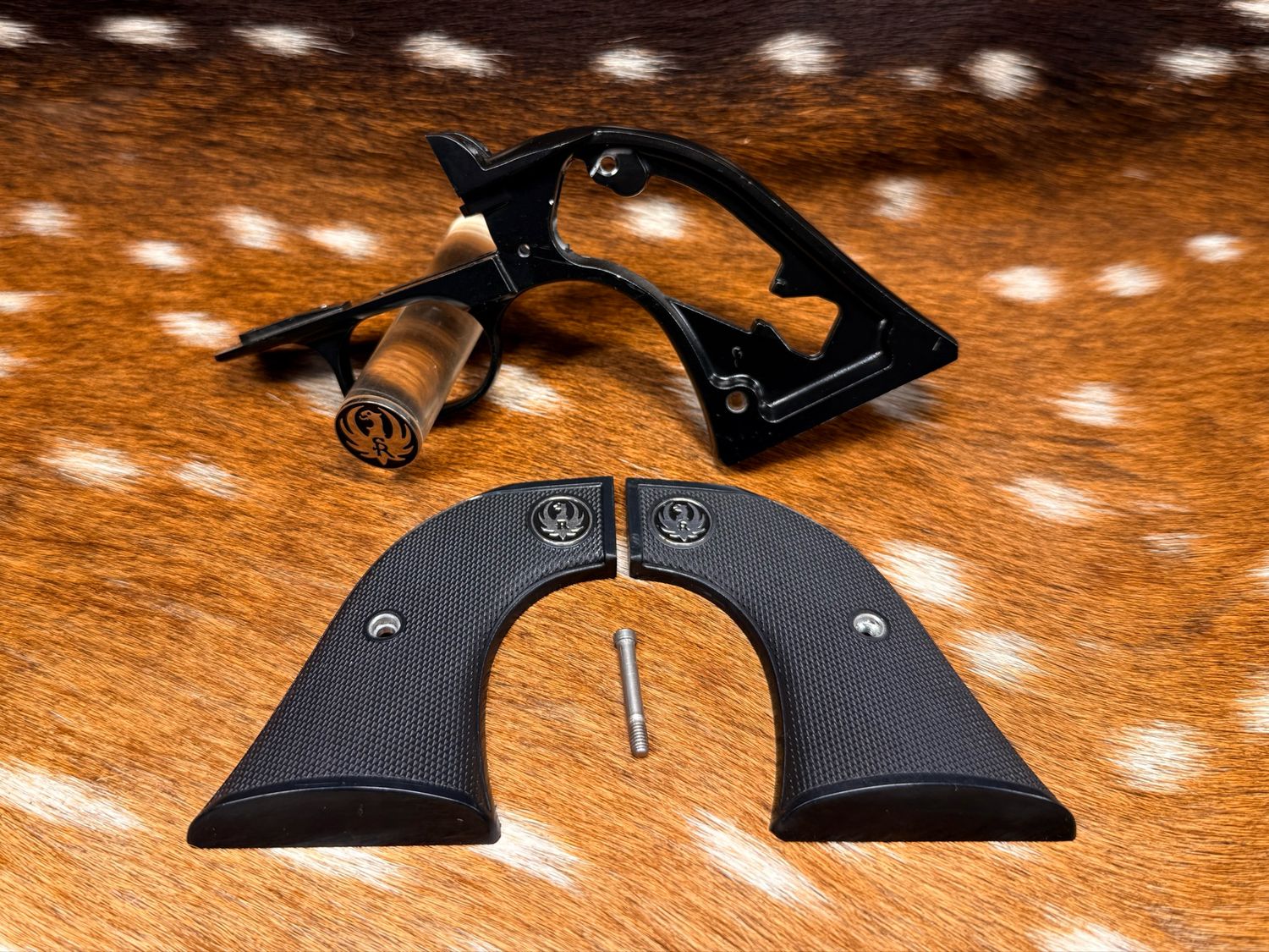 Ruger New Model Blackhawk XR3-RED Factory Take-Off Grip Frames with Polymer Grips