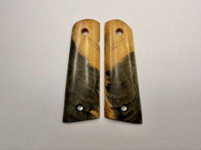 Magwell Buckeye Burl Grips for 1911 Magwell Buckeye Burl Grips for 1911