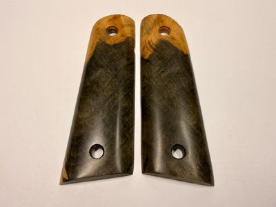 Magwell Buckeye Burl Grips for 1911 Magwell Buckeye Burl Grips for 1911