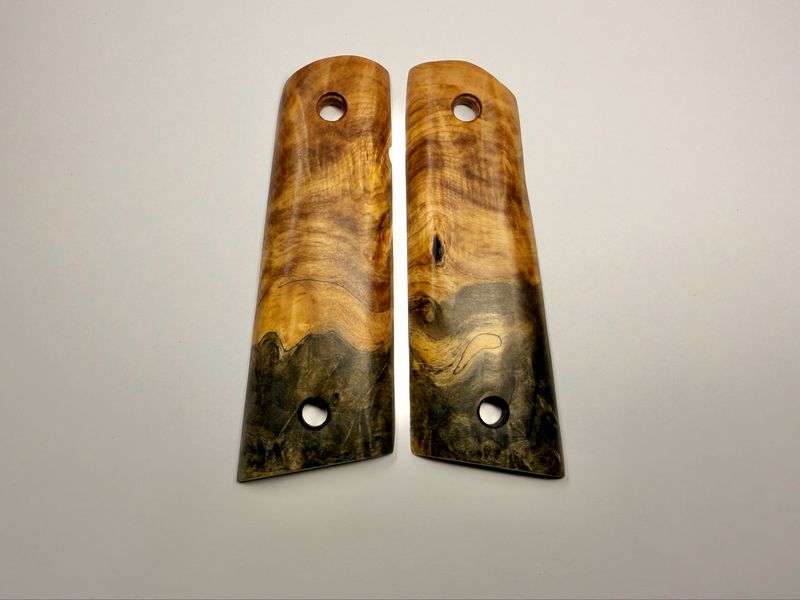 Magwell Buckeye Burl Grips for 1911