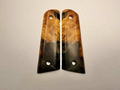 Magwell Buckeye Burl Grips for 1911 Magwell Buckeye Burl Grips for 1911