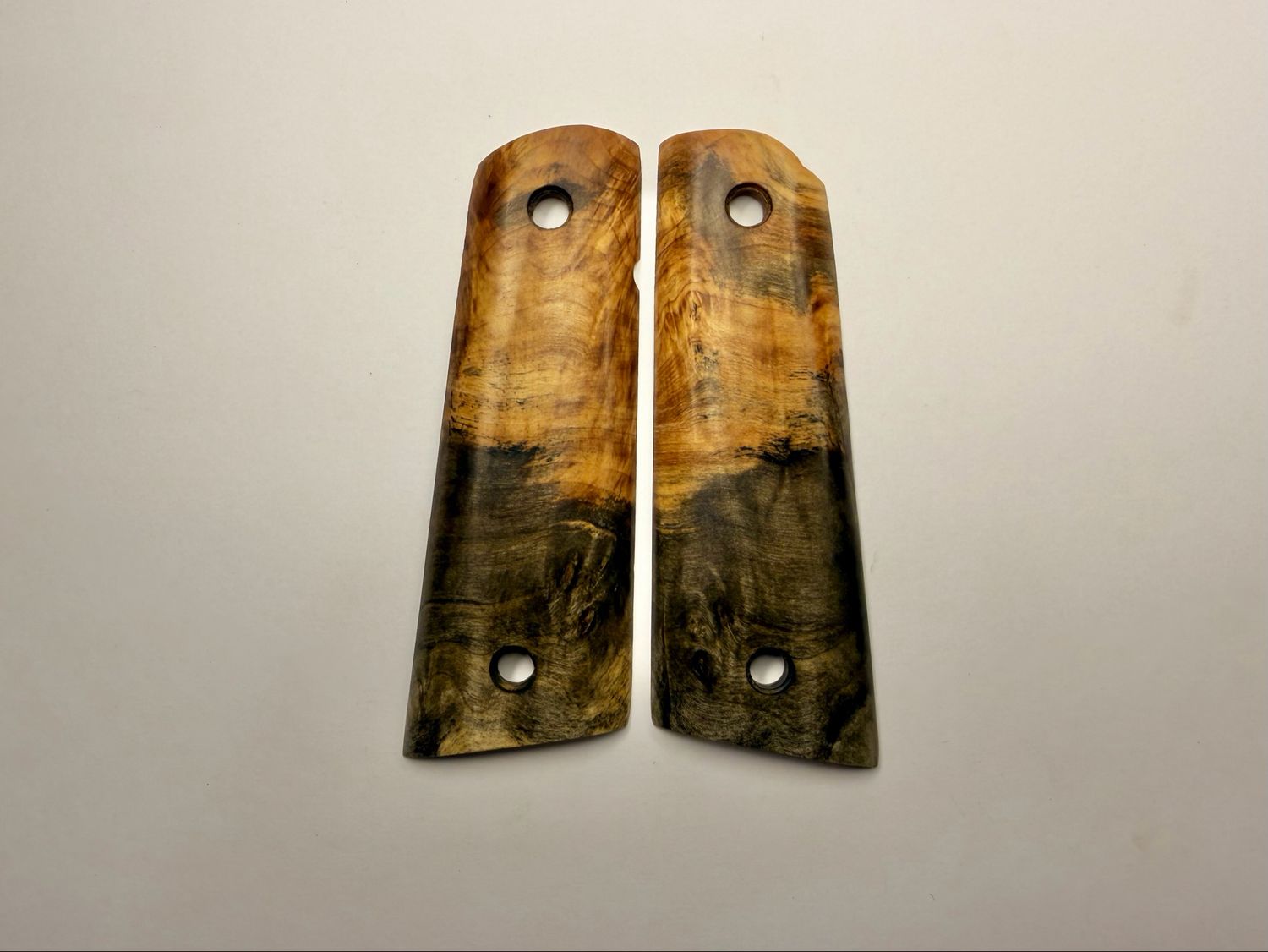 Magwell Buckeye Burl Grips for 1911 Magwell Buckeye Burl Grips for 1911