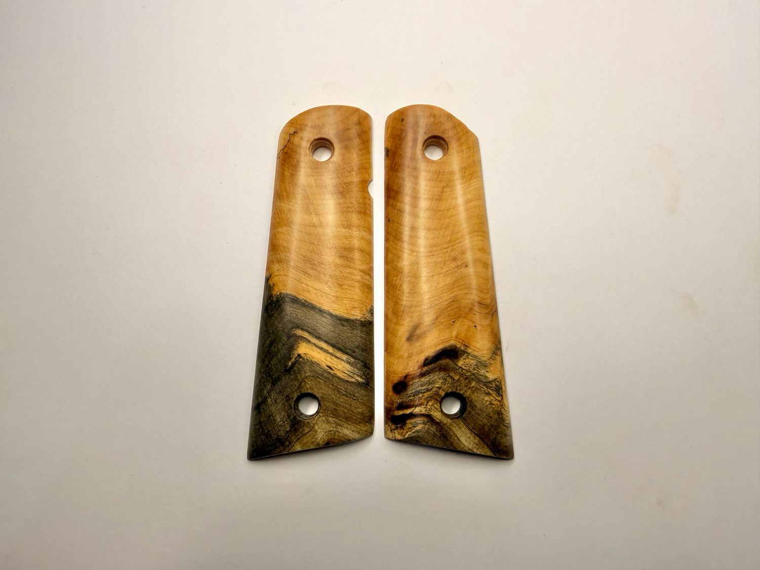 Magwell Buckeye Burl Grips for 1911 Magwell Buckeye Burl Grips for 1911