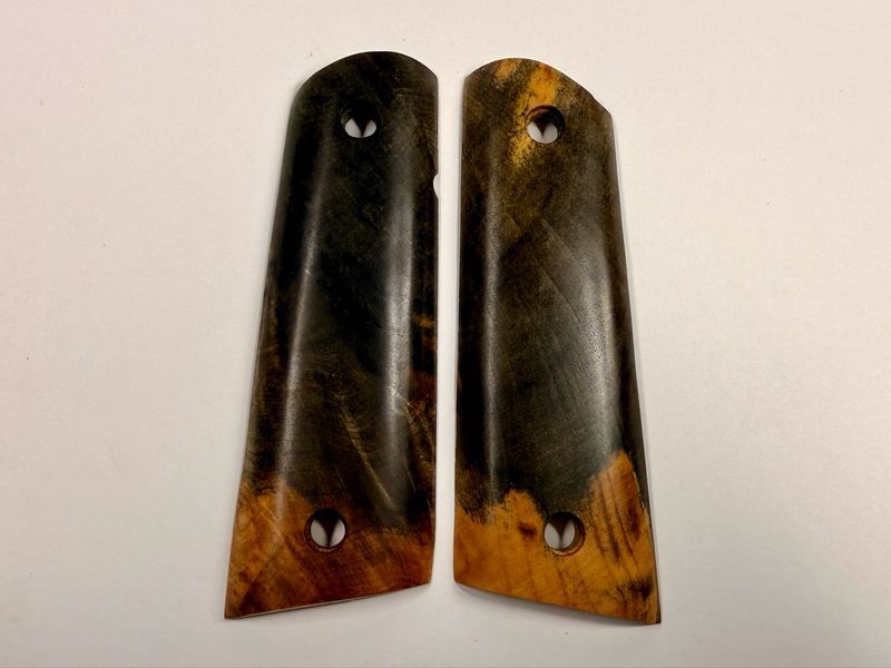 Magwell Buckeye Burl Grips for 1911 Magwell Buckeye Burl Grips for 1911