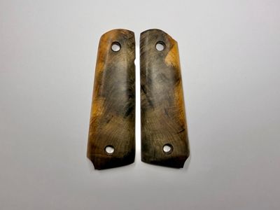 Traditional 1911 Buckeye Burl Grips