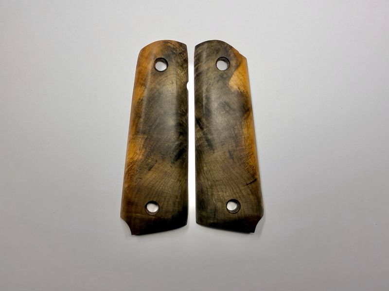 Traditional 1911 Buckeye Burl Grips