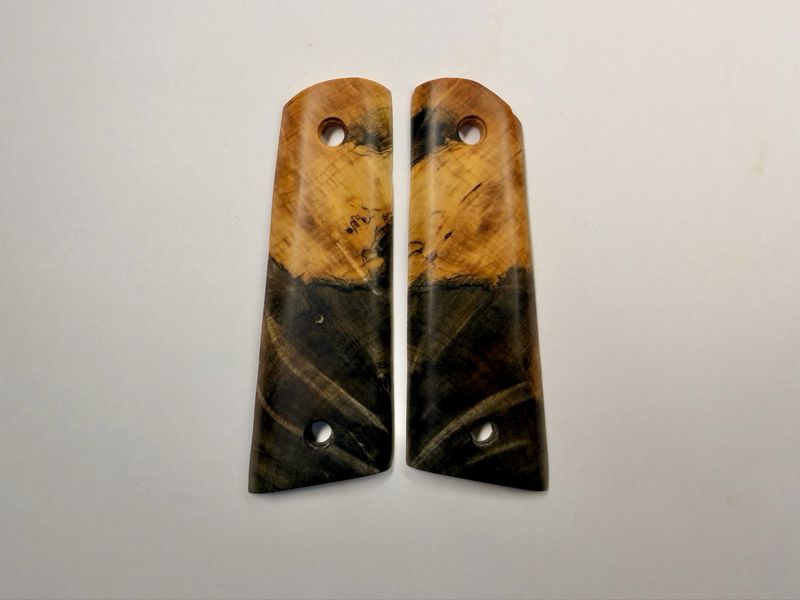 Magwell Buckeye Burl Grips for 1911 Magwell Buckeye Burl Grips for 1911