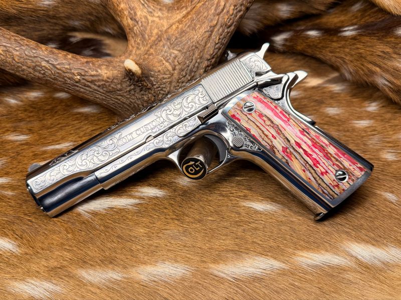 Engraved Colt Custom Shop Government Model Series 70 – .38 Super