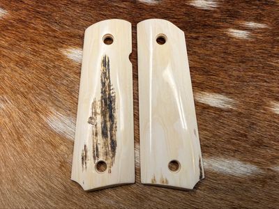 White Ivory Grips with Rare Bark for 1911 (AVAILABLE TO TEXAS RESIDENTS ONLY) White Ivory Grips with Rare Bark for 1911 (AVAILABLE TO TEXAS RESIDENTS ONLY)