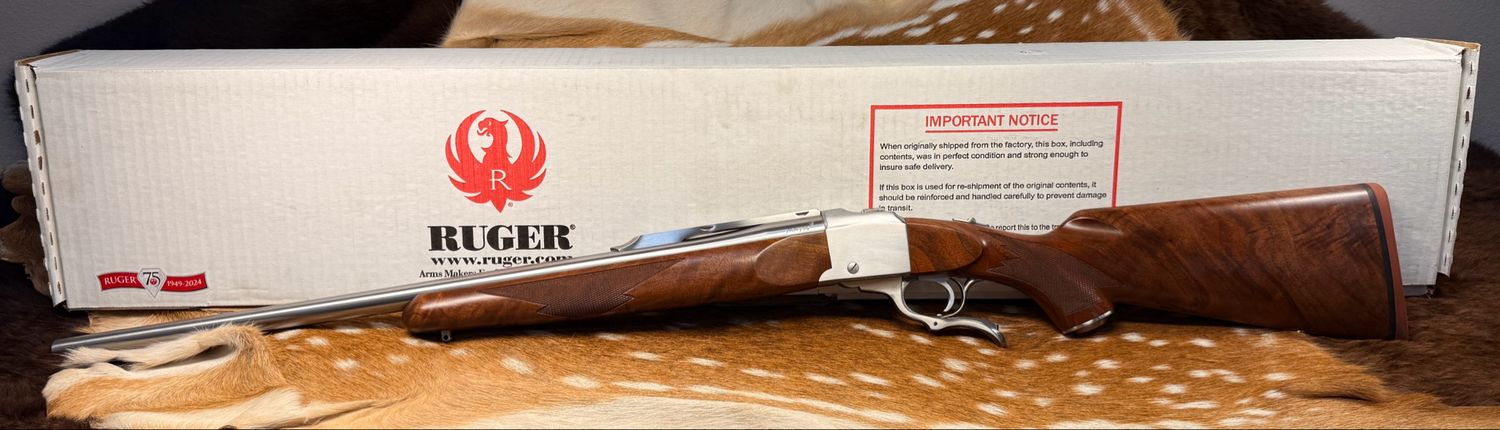 Ruger No. 1 7mm PRC – Satin Stainless with High Grade Walnut Ruger No. 1 7mm PRC – Satin Stainless with High Grade Walnut