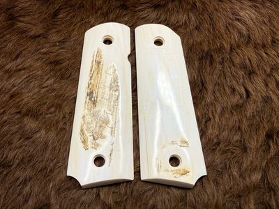 White Ivory Grips with Rare Bark for 1911 (AVAILABLE TO TEXAS RESIDENTS ONLY) White Ivory Grips with Rare Bark for 1911 (AVAILABLE TO TEXAS RESIDENTS ONLY)