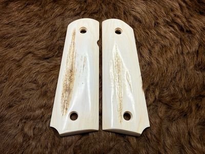 White Ivory Grips with Rare Bark for 1911 (AVAILABLE TO TEXAS RESIDENTS ONLY) White Ivory Grips with Rare Bark for 1911 (AVAILABLE TO TEXAS RESIDENTS ONLY)
