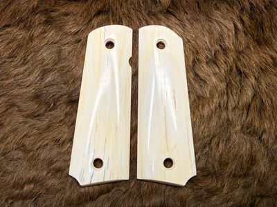 White Ivory Grips with Rare Bark for 1911 (AVAILABLE TO TEXAS RESIDENTS ONLY) White Ivory Grips with Rare Bark for 1911 (AVAILABLE TO TEXAS RESIDENTS ONLY)