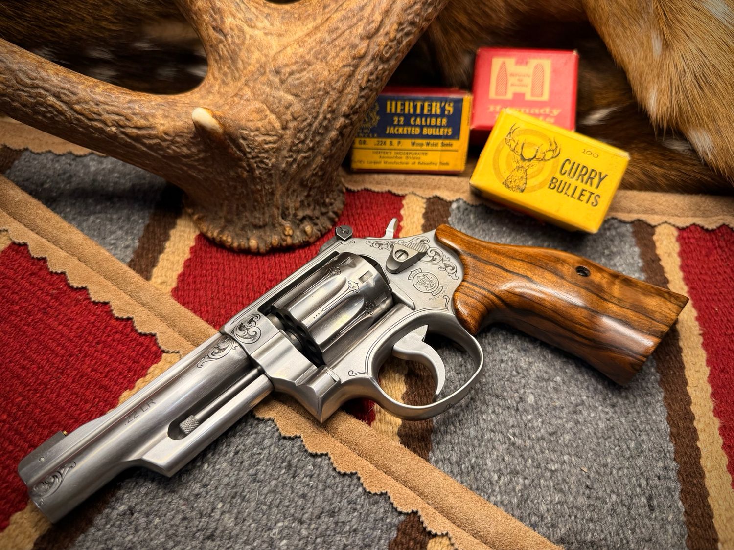 Lipsey's Exclusive Smith & Wesson Model 617-7 .22LR Mountain Gun Hand Engraved with Action Job Lipsey's Exclusive Smith & Wesson Model 617-7 .22LR Mountain Gun Hand Engraved with Action Job