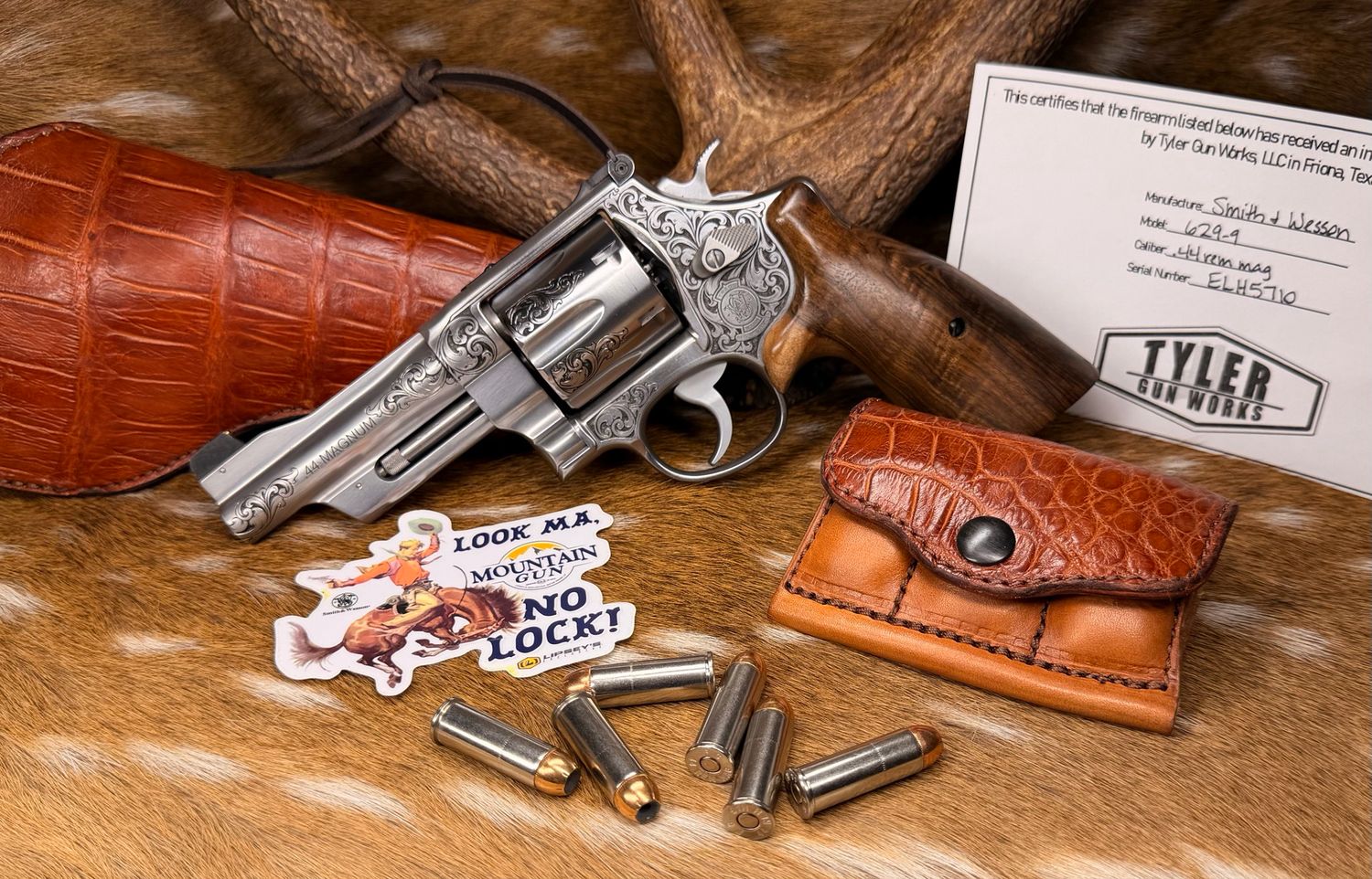 Lipsey's Exclusive Smith & Wesson Model 629-9 4" .44 Rem Mag Mountain Gun - Hand Engraved with Action Job