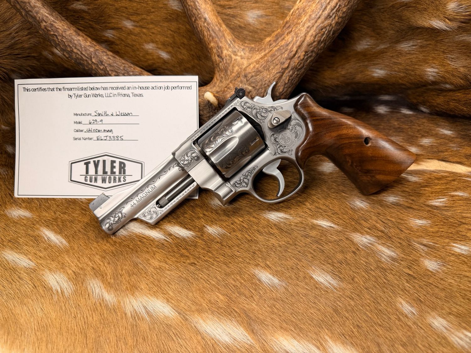 Lipsey's Exclusive Smith & Wesson Model 629-9 4 Lipsey's Exclusive Smith & Wesson Model 629-9 4" .44 Rem Mag Mountain Gun - Engraved with Action Job