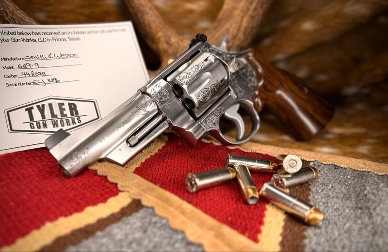 Lipsey's Exclusive Smith & Wesson Model 629-9 4 Lipsey's Exclusive Smith & Wesson Model 629-9 4" .44 Rem Mag Mountain Gun - Hand Engraved with Action Job